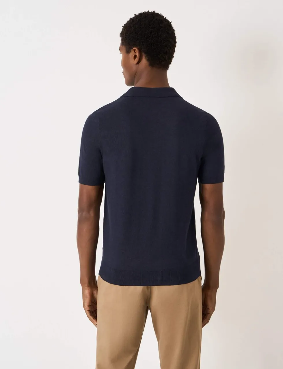 Cotton Blend Knitted Polo Shirt