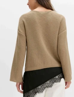Cotton Blend Lace Detail Jumper