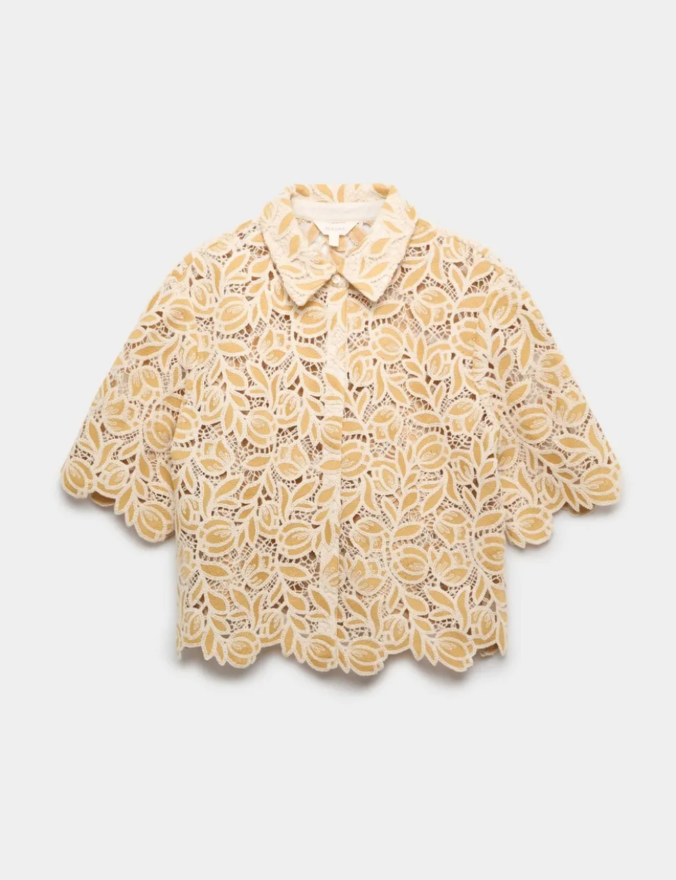 Cotton Blend Lace Overshirt