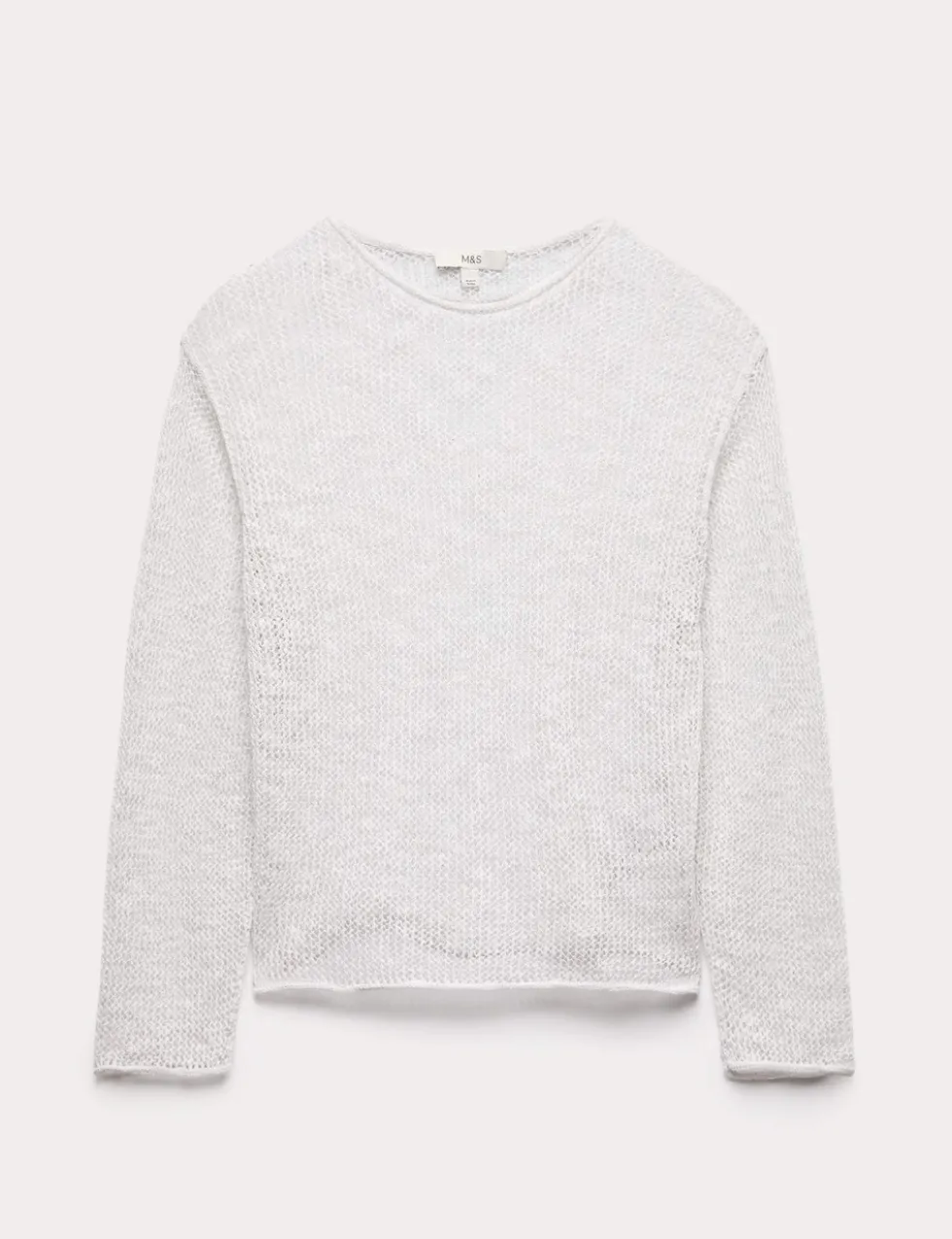 Cotton Blend Metallic Jumper with Linen