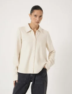 Cotton Blend Polo Top