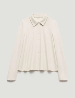 Cotton Blend Polo Top