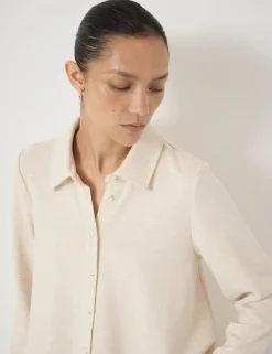 Cotton Blend Polo Top