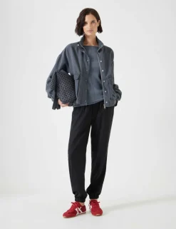 Cotton Blend Relaxed Utility Jacket