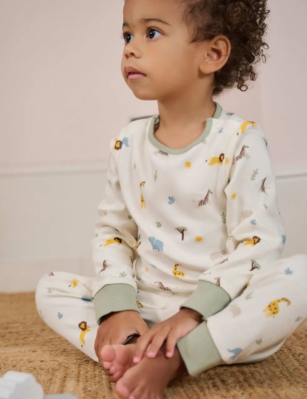 Cotton Blend Safari Print Pyjamas (6 Mths-6 Yrs)