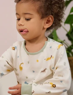 Cotton Blend Safari Print Pyjamas (6 Mths-6 Yrs)