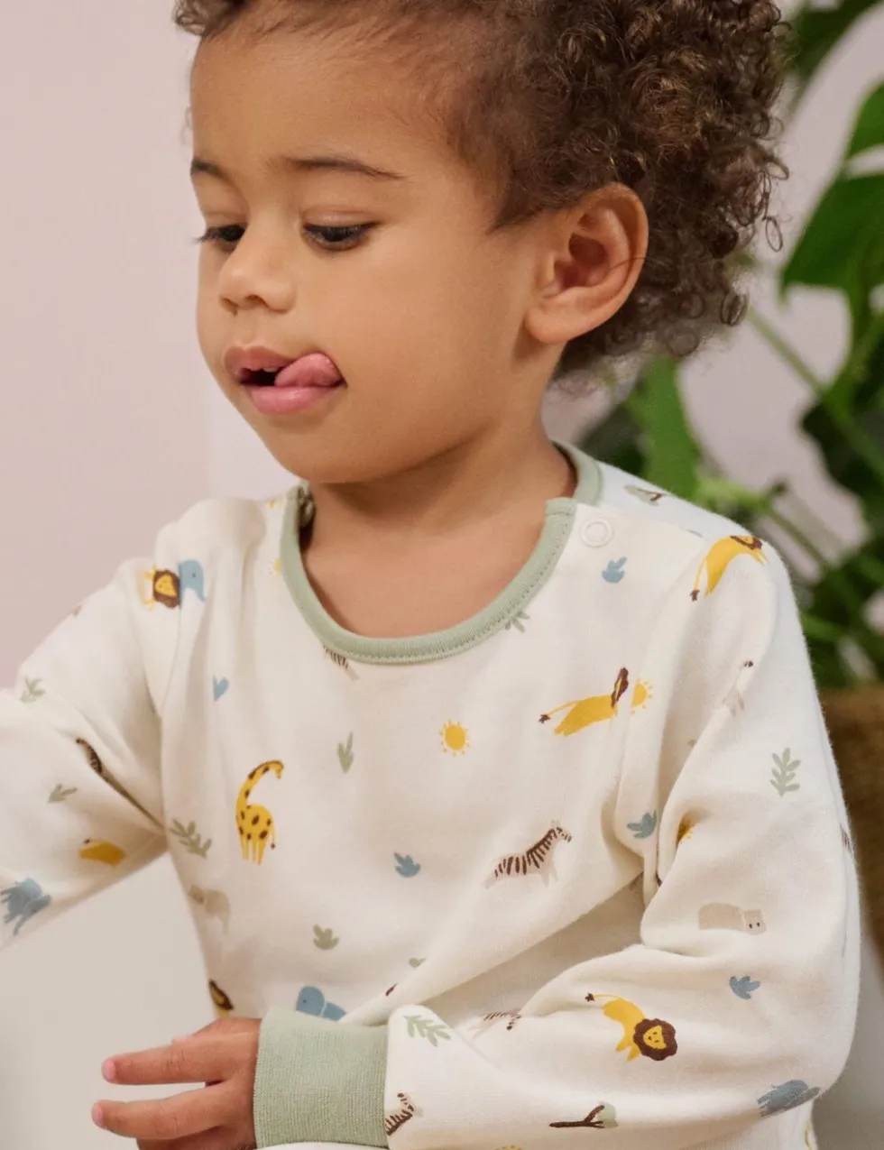 Cotton Blend Safari Print Pyjamas (6 Mths-6 Yrs)
