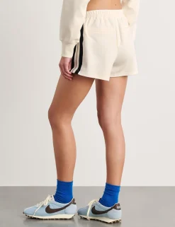 Cotton Blend Side Stripe Drawstring Shorts