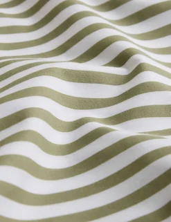 Cotton Blend Simple Stripe Bedding Set