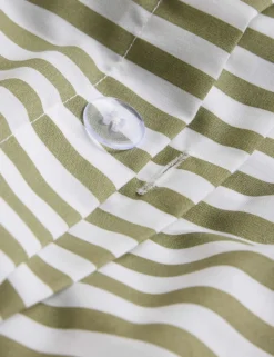 Cotton Blend Simple Stripe Bedding Set