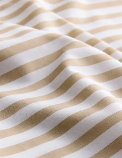 Cotton Blend Simple Stripe Bedding Set