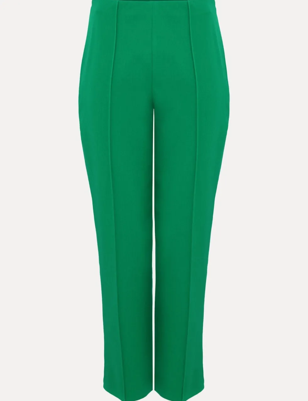 Cotton Blend Slim Fit Cropped Trousers