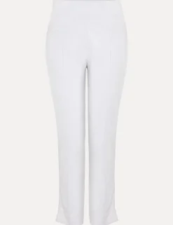 Cotton Blend Slim Fit Cropped Trousers
