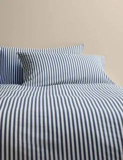 Cotton Blend Striped Bedding Set