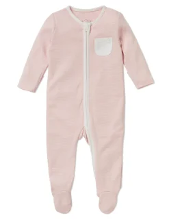 Cotton Blend Striped Sleepsuit (0-24 Mths)