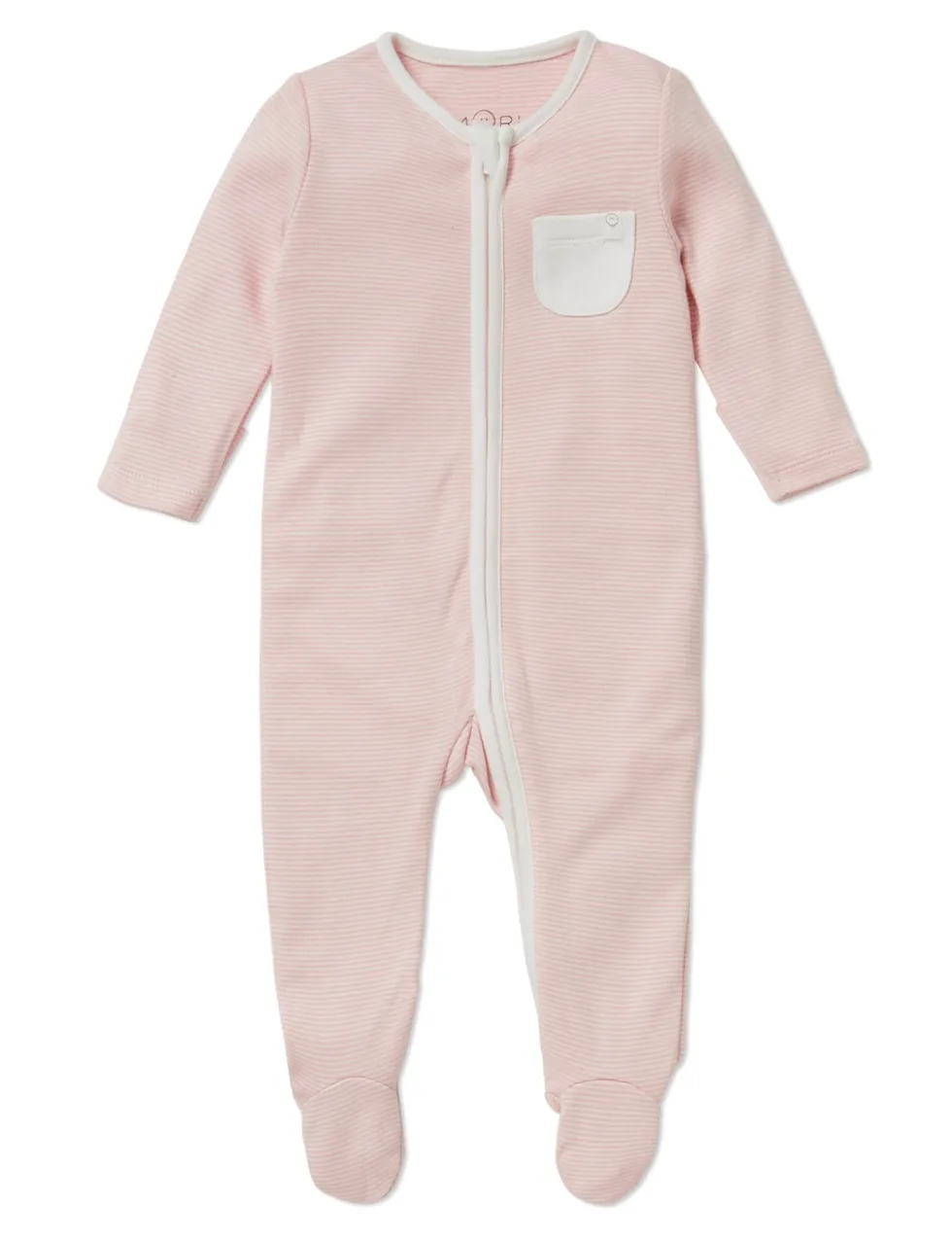 Cotton Blend Striped Sleepsuit (0-24 Mths)