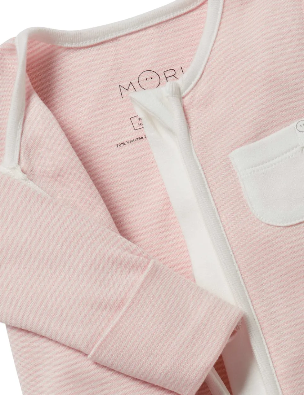 Cotton Blend Striped Sleepsuit (0-24 Mths)