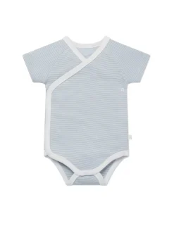 Cotton Blend Striped Wrap Bodysuit (7lbs-18 Mths)