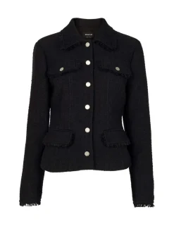 Cotton Blend Textured Blazer