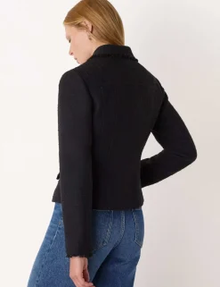 Cotton Blend Textured Blazer
