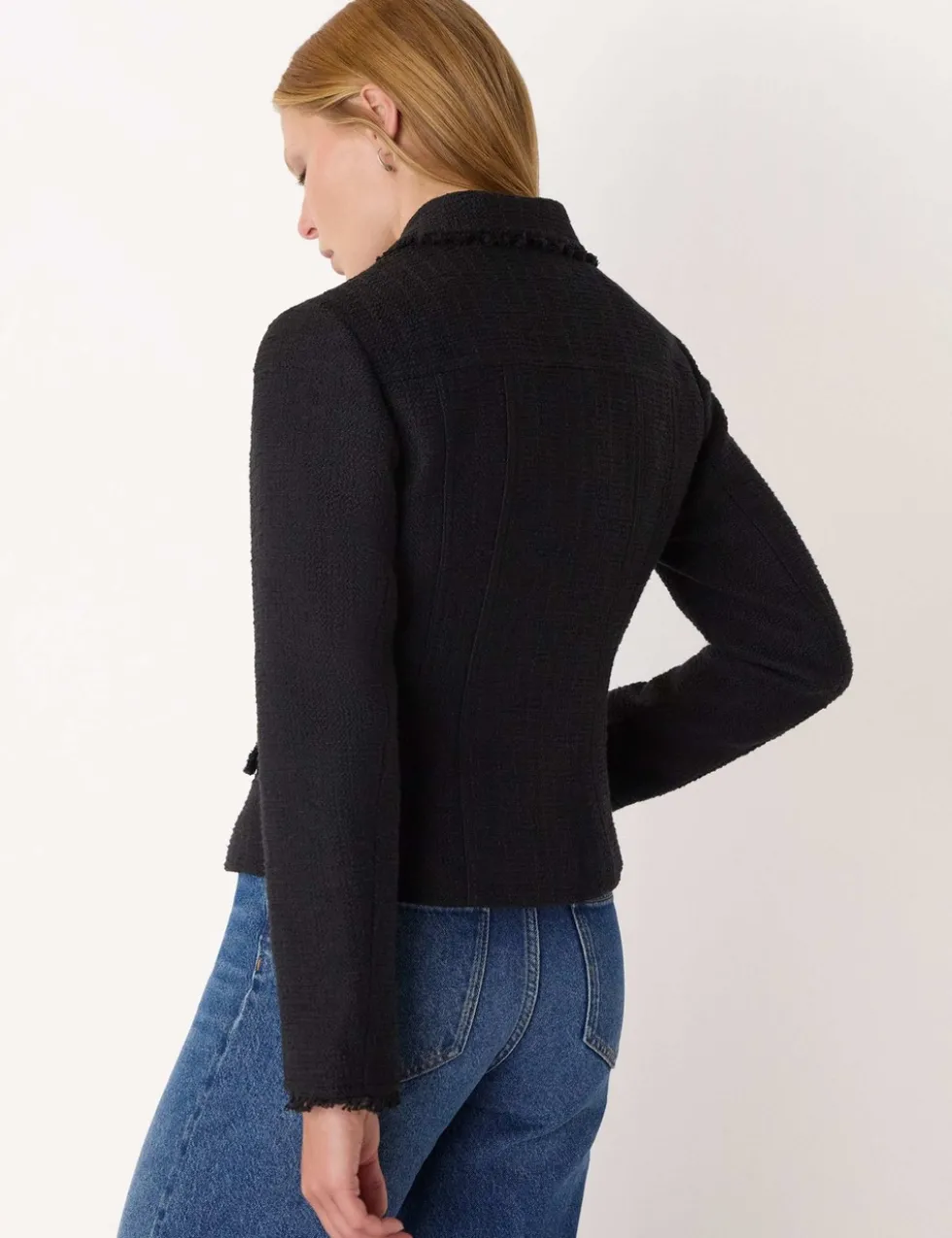 Cotton Blend Textured Blazer