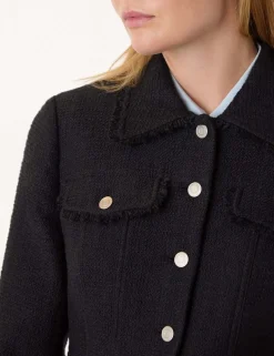Cotton Blend Textured Blazer
