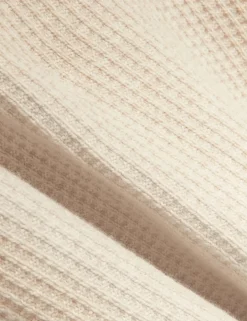Cotton Blend Textured Knitted Polo Shirt
