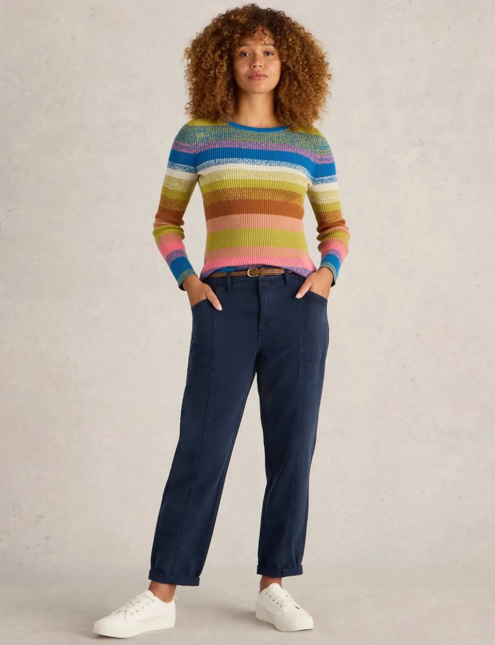 Cotton Blend Trousers