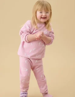 Cotton Blend Unicorn Frill Waist Joggers (3 Mths-6 Yrs)