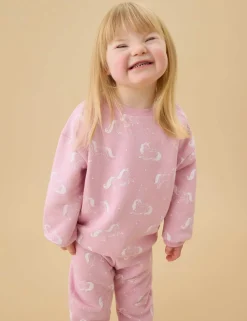 Cotton Blend Unicorn Sweatshirt (3 Mths-6 Yrs)