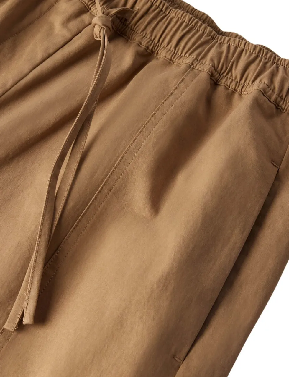 Cotton Blend Utility Barrel Leg Trouser