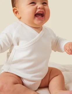 Cotton Blend Wrap Bodysuit (7lbs-24 Mths)