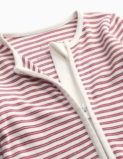 Cotton Blend Zip Sleepsuit (0-24 Mths)