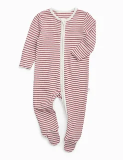 Cotton Blend Zip Sleepsuit (0-24 Mths)