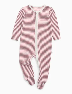 Cotton Blend Zip Sleepsuit (0-24 Mths)