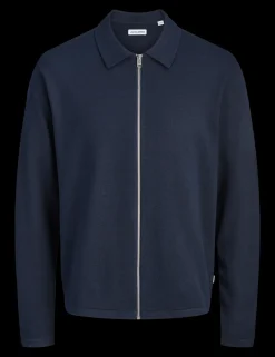Cotton Blend Zip Up Cardigan