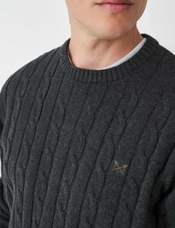 Cotton Cable Crew Neck Jumper