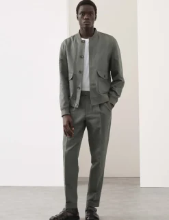 Cotton Linen Blend Bomber
