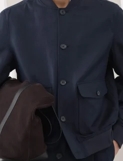 Cotton Linen Blend Bomber