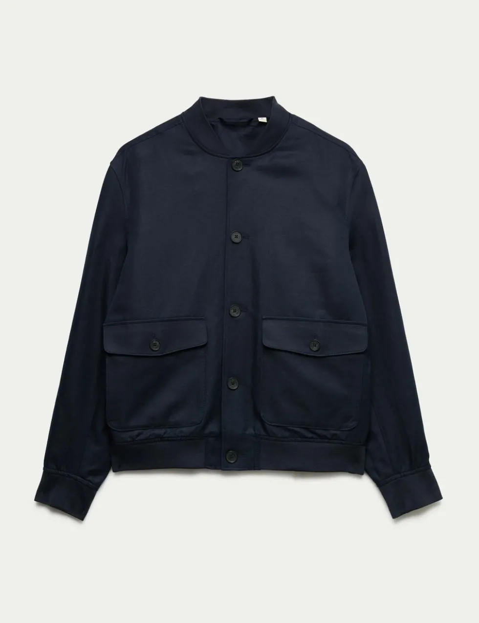 Cotton Linen Blend Bomber