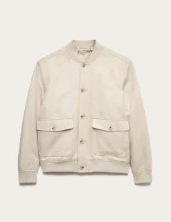 Cotton Linen Blend Bomber