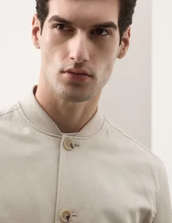 Cotton Linen Blend Bomber