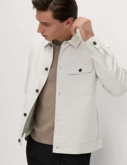 Cotton Linen Blend Overshirt