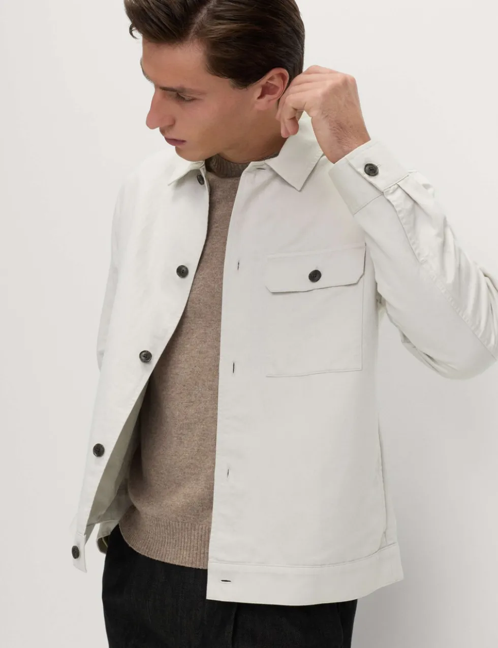 Cotton Linen Blend Overshirt
