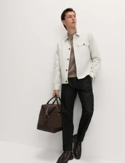 Cotton Linen Blend Overshirt