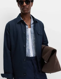 Cotton Linen Blend Overshirt