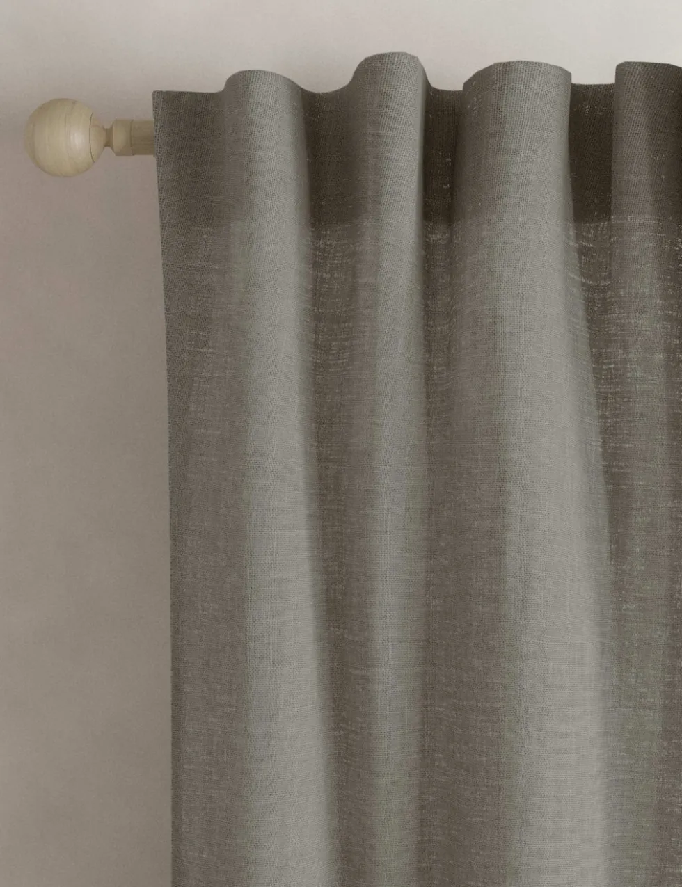 Cotton Linen Blend Sheer Multiway Curtains