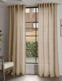 Cotton Linen Blend Sheer Multiway Curtains
