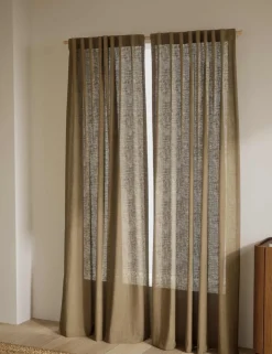 Cotton Linen Blend Sheer Multiway Curtains