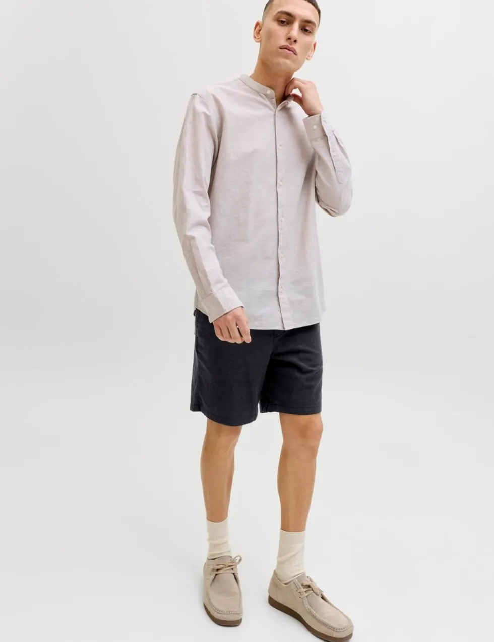 Cotton Linen Blend Shorts